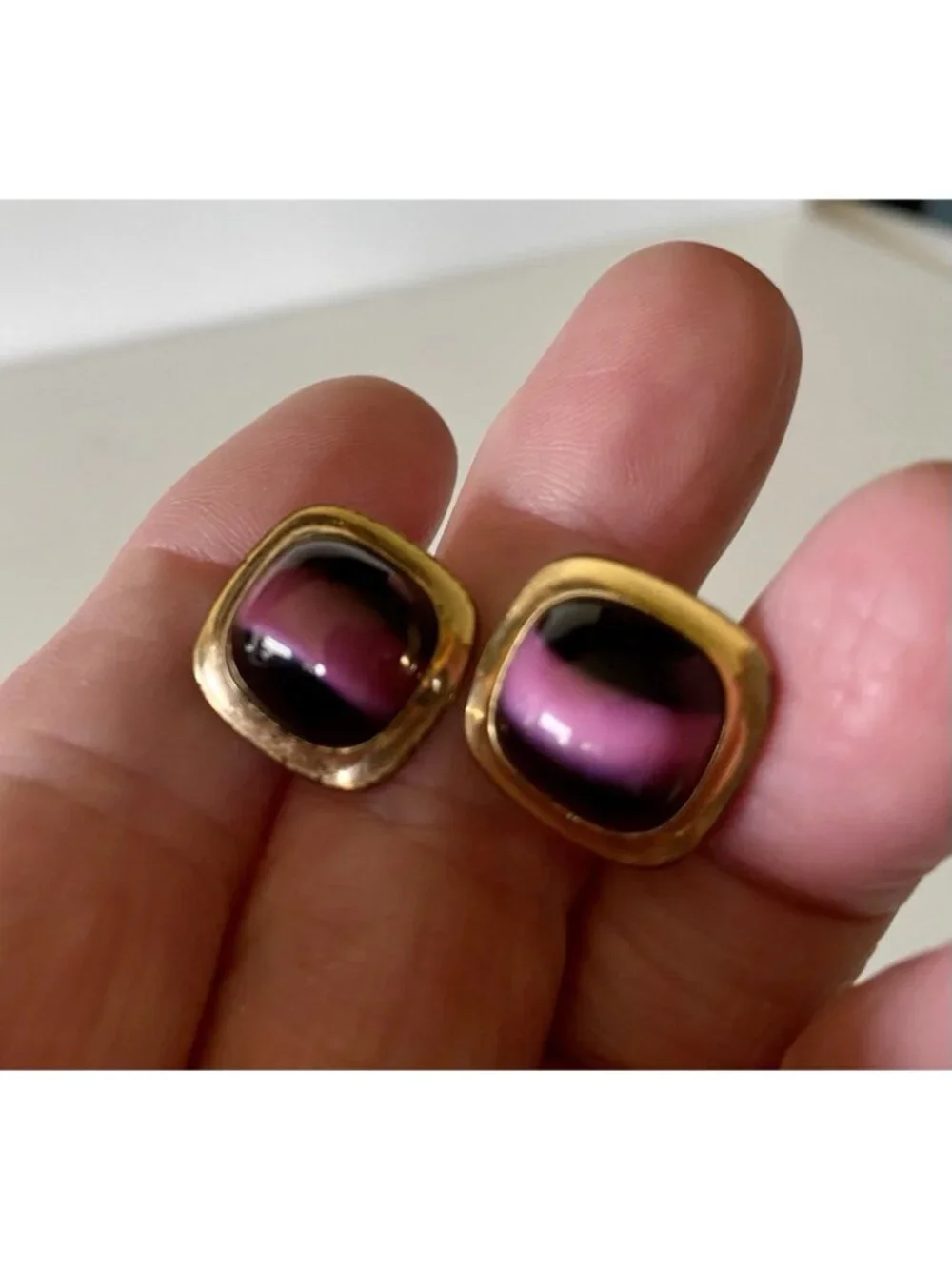 Vintage Correct Quality Mid Century Moonglow Cufflinks